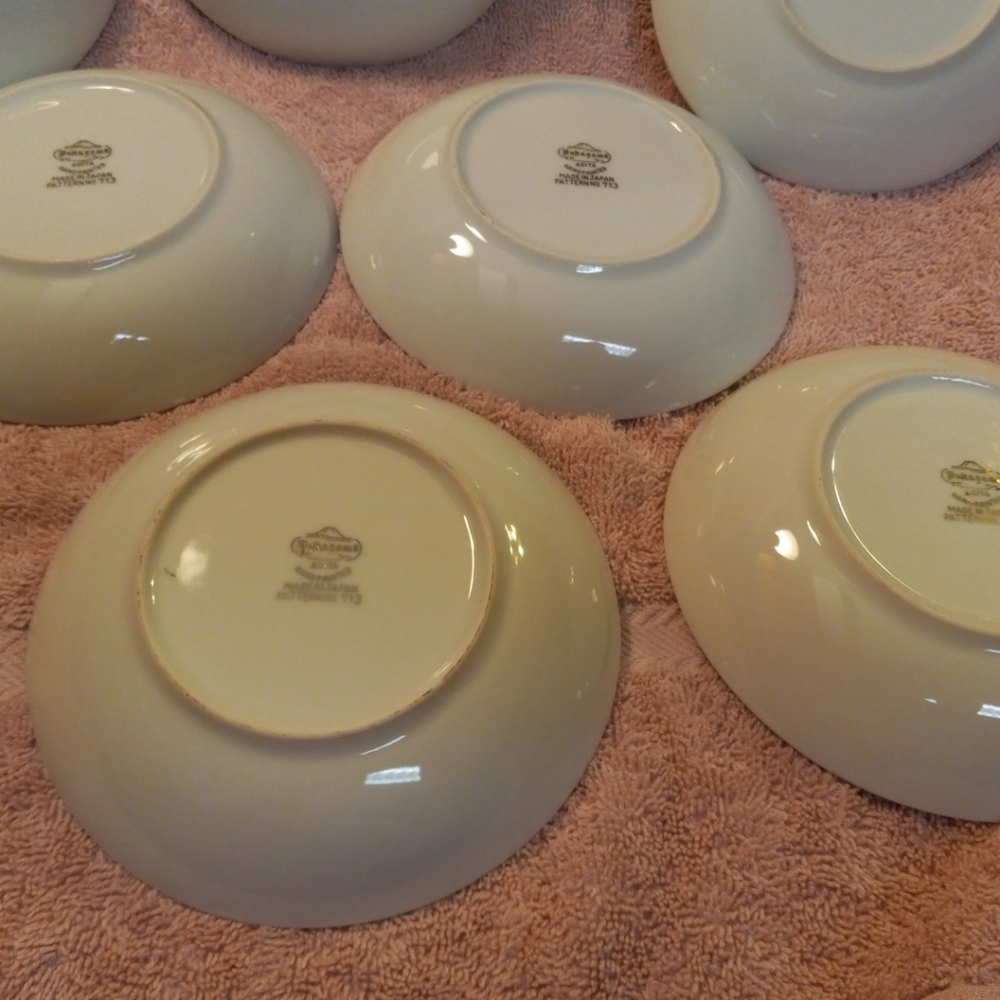 Fukagawa Arita 713 Fruit Bowl 5.75" Cross Star Atomic Starburst MCM VTG Berry - Picture 7 of 9